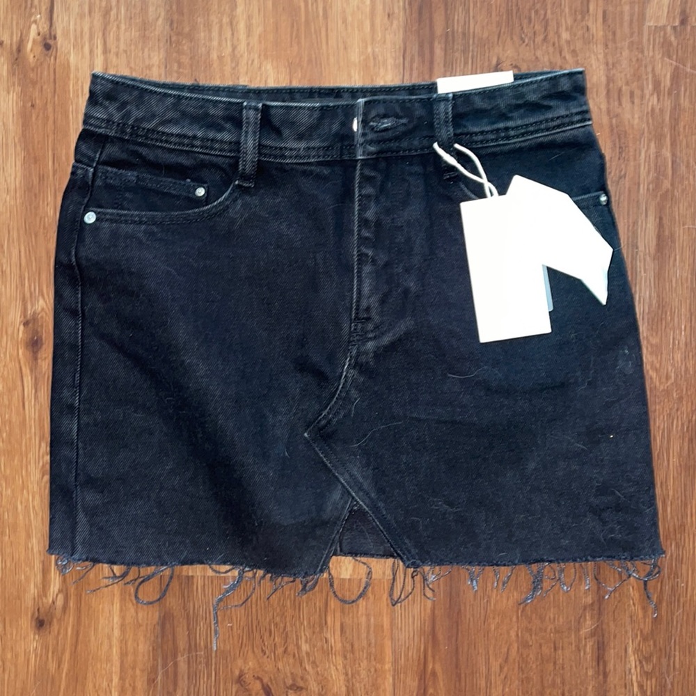 NWT Zara black denim skirt